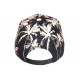 Casquette NY Orange et Noire Palmiers Print Tropical Sunset Baseball CASQUETTES Hip Hop Honour