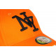 Casquette NY Orange Vif et Noire Tendance Visiere Baseball Stazky CASQUETTES Hip Hop Honour