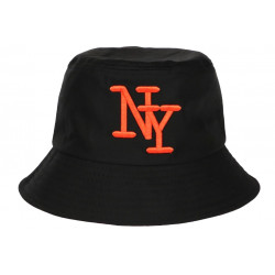 Chapeau Bob Orange et Noir Tendance en Coton Staky BOB Hip Hop Honour