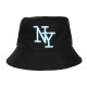 Chapeau Bob Bleu et Noir Tendance en Coton Classe Staky BOB Hip Hop Honour