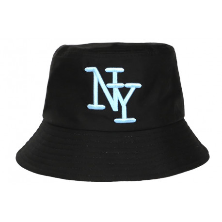 Chapeau Bob Bleu et Noir Tendance en Coton Classe Staky BOB Hip Hop Honour