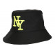 Chapeau Bob Jaune Fluo et Noir Tendance en Coton Classe Staky BOB Hip Hop Honour