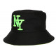 Chapeau Bob Vert Fluo et Noir Tendance en Coton Classe Staky BOB Hip Hop Honour