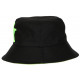 Chapeau Bob Vert Fluo et Noir Tendance en Coton Classe Staky BOB Hip Hop Honour