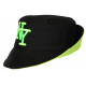 Chapeau Bob Vert Fluo et Noir Tendance en Coton Classe Staky BOB Hip Hop Honour