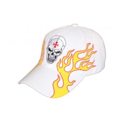 Casquette flamme jaune et crane Blanche ANCIENNES COLLECTIONS divers