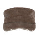 Casquette Militaire Vintage Marron Vieillie en Coton Tendance Kolja CASQUETTES Nyls Création