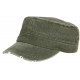 Casquette Militaire Vintage Verte Vieillie en Coton Tendance Kolja CASQUETTES Nyls Création