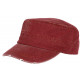 Casquette Militaire Vintage Rouge Vieillie en Coton Tendance Kolja CASQUETTES Nyls Création