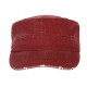 Casquette Militaire Vintage Rouge Vieillie en Coton Tendance Kolja CASQUETTES Nyls Création