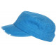 Casquette Militaire Vintage Bleue Vieillie en Coton Tendance Kolja CASQUETTES Nyls Création