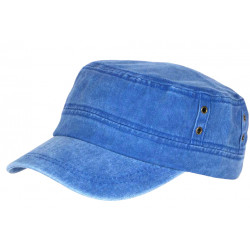 Casquette Militaire Bleue Rétro en Coton Tendance Havana CASQUETTES Nyls Création