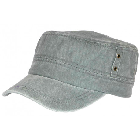 Casquette Militaire Grise Vintage en Coton Tendance Havana CASQUETTES Nyls Création