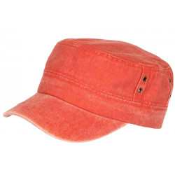 Casquette Militaire Orange Vintage en Coton Tendance Havana CASQUETTES Nyls Création