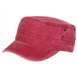 Casquette Militaire Rouge Vintage en Coton Tendance Havana CASQUETTES Nyls Création