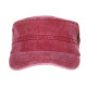 Casquette Militaire Rouge Originale en Coton Classe Stiago CASQUETTES Nyls Création