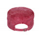 Casquette Militaire Rouge Originale en Coton Classe Stiago CASQUETTES Nyls Création