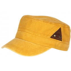 Casquette Militaire Jaune Originale en Coton Classe Stiago CASQUETTES Nyls Création