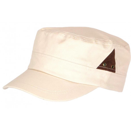 Casquette Militaire Beige Sable Originale en Coton Classe Stiago CASQUETTES Nyls Création