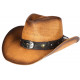 Chapeau Country Marron Paille Western Qualite Prestige Nashy CHAPEAUX Nyls Création