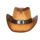 Chapeau Country Marron Paille Western Qualite Prestige Nashy CHAPEAUX Nyls Création