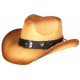 Chapeau Country Marron Paille Cowboy Qualite Prestige Nashy CHAPEAUX Nyls Création