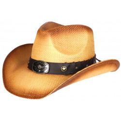 Chapeau Country Marron Paille Cowboy Qualite Prestige Nashy CHAPEAUX Nyls Création