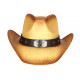 Chapeau Country Marron Paille Cowboy Qualite Prestige Nashy CHAPEAUX Nyls Création