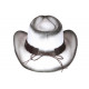 Chapeau Country Blanc en Paille Western Qualite Prestige Nashy CHAPEAUX Nyls Création