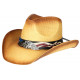 Chapeau Cowboy Marron Paille USA Country Qualite Prestige Ballad CHAPEAUX Nyls Création