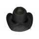 Chapeau Cowboy Noir en Paille Country USA Qualite Prestige Ballad CHAPEAUX Nyls Création