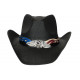 Chapeau Cowboy Noir en Paille Country USA Qualite Prestige Ballad CHAPEAUX Nyls Création