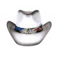 Chapeau Cowboy Blanc en Paille Country USA Qualite Prestige Ballad CHAPEAUX Nyls Création