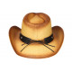 Chapeau Cowboy Marron Paille USA Country Ecusson Prestige Wyatt CHAPEAUX Nyls Création