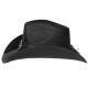 Chapeau Cowboy Noir Paille USA Country Ecusson Prestige Wyatt CHAPEAUX Nyls Création