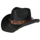 Chapeau Cowboy Noir Tete De Taureau Argent Country Prestige Wrangler CHAPEAUX Nyls Création