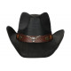 Chapeau Cowboy Noir Tete De Taureau Argent Country Prestige Wrangler CHAPEAUX Nyls Création