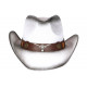 Chapeau Cowboy Blanc Tete De Taureau Argent Country Prestige Wrangler CHAPEAUX Nyls Création