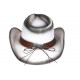 Chapeau Cowboy Blanc Tete De Taureau Argent Country Prestige Wrangler CHAPEAUX Nyls Création