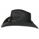 Chapeau Cowboy Noir et Turquoise en Paille Classe Prestige Rodeo CHAPEAUX Nyls Création