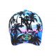 Casquette Enfant Bleue Rose Palmiers NY Tropicale Baseball 7 a 12 ans Casquette Enfant Hip Hop Honour