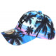 Casquette Enfant Bleue Rose Palmiers NY Tropicale Baseball 7 a 12 ans Casquette Enfant Hip Hop Honour