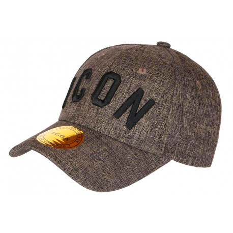 Casquette ICON Marron Chinee Noire Classe Mode Lin Baseball Rylyk CASQUETTES Hip Hop Honour