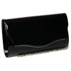 Pochette Femme Noire Vernis Mariage Minaudiere Classe Egla Pochette cérémonie Nyls Création