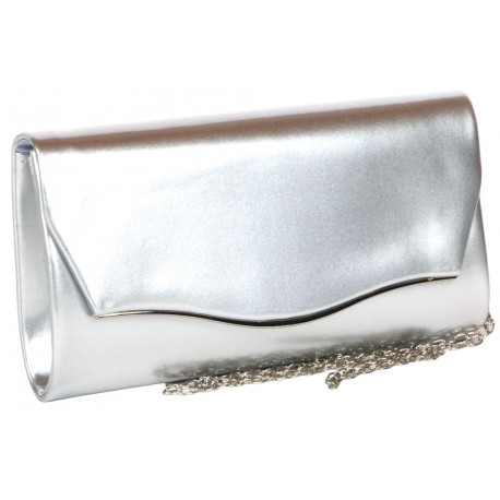 Pochette Femme Argent Vernis Mariage Minaudiere Grise Egla Pochette cérémonie Nyls Création