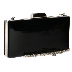 Minaudiere Vernis Noire Pochette Femme Mariage Chic Moea Pochette cérémonie Nyls Création