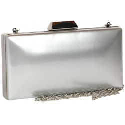 Minaudiere Vernis argent Pochette Femme Mariage Grise Moea Pochette cérémonie Nyls Création