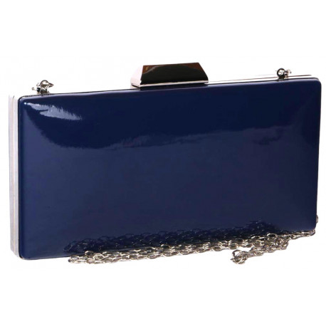 Minaudiere Vernis Bleue Pochette Femme Mariage Marine Moea Pochette cérémonie Nyls Création