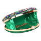 Pochette femme Cristal Verte Doree Sac Clutch Minaudiere Strass Noella Pochette cérémonie Nyls Création