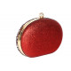 Pochette femme Cristal Rouge Doree Sac Clutch Minaudiere Strass Noella Pochette cérémonie Nyls Création